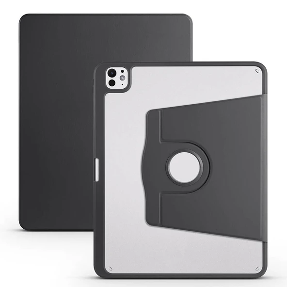 Zore Apple ile uyumlu iPad Pro 13 2024 Kılıf Termik Kalem Bölmeli Dönebilen Standlı Kılıf ürün görseli 1