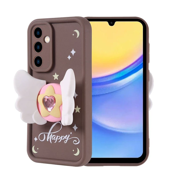 Zore Galaxy ile uyumlu A15 Kılıf Kamera Korumalı Figür Tasarımlı Kapya Kapak - 4