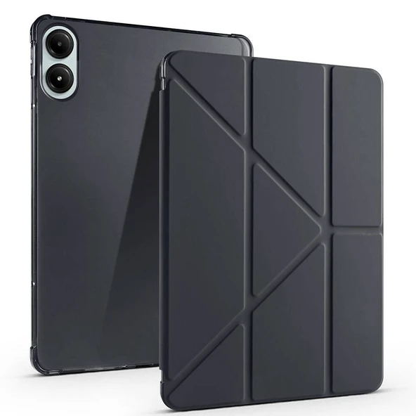 Zore Xiaomi ile uyumlu Redmi Pad Pro Kılıf Tri Folding Kalem Bölmeli Standlı Kılıf