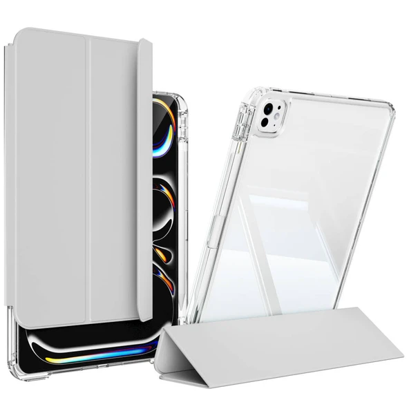 Zore ​​​Apple ile uyumlu iPad Pro 11 2024 Kılıf Magnetik Ayrılabilen Airbagli Sliding Tablet Kılıfı - Resim 12