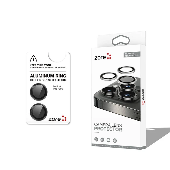 Zore Apple ile uyumlu iPhone 16 Plus CL-12 Premium Safir Parmak İzi Bırakmayan Anti-Reflective Kamera Lens Koruyucu - Resim 2