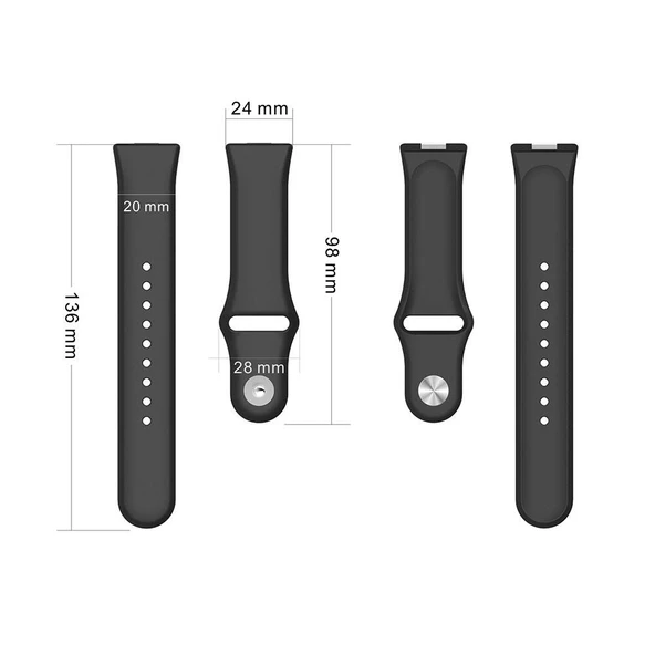 Zore Huawei ile uyumlu Watch Fit 3 KRD-11 22mm Silikon Kordon - 11