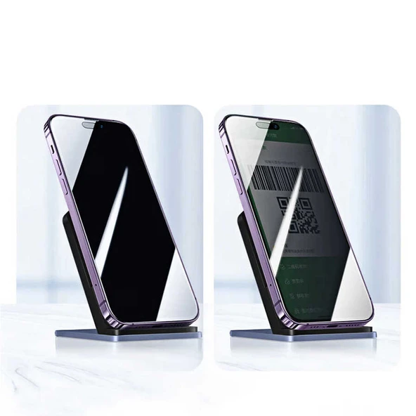 Zore Apple ile uyumlu iPhone 16 Pro Max Kor Privacy Cam Ekran Koruyucu - Resim 2