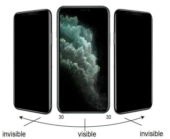 Zore Apple ile uyumlu iPhone 16 Plus Kolay Uygulama Aparatlı 5D Magic Privacy Glass Hayalet Cam Ekran - Resim 2