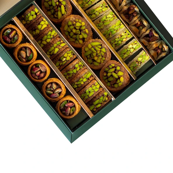 Antep Fıstıklı Kadayıflı Karışık Baklava Kutusu (400 G) - Resim 3