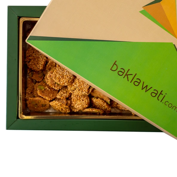 Susamlı Antep Fıstıklı Barazek Çıtır Kurabiye 500 G - Resim 3