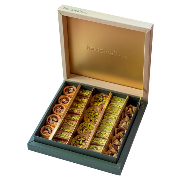 Karışık Fıstık ve Kaju Kadayıflı Baklava Kutusu 400 G - Resim 3