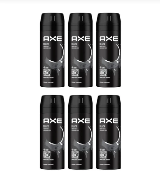 Axe Black 150 ml 6 Adet Erkek Deodorant