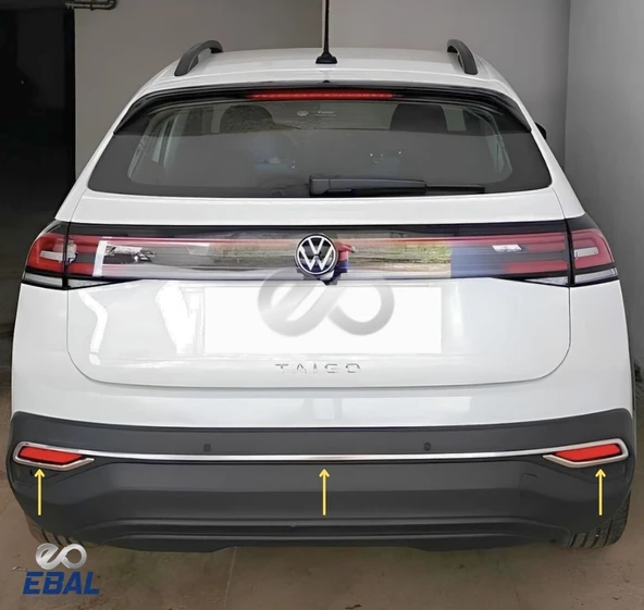 Volkswagen Taigo Krom Reflektör Çerçevesi 3 Parça 2022 ve Üzeri Paslanmaz Çelik - Resim 4