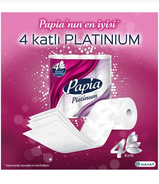 Papia Platinum Tuvalet Kağıdı 48 Rulo - Resim 4