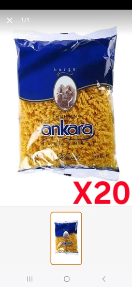 Nuh'un Ankara Burgu Makarna 500 gr 20'li - 2