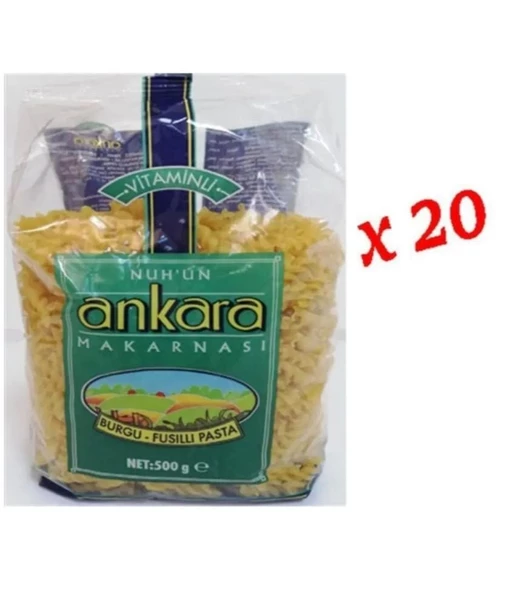 Nuh'un Ankara Burgu Makarna 500 gr 20'li - 3