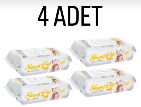 Sleepy Sensitive 90 Yaprak 4'lü Paket Islak Mendil ürün görseli