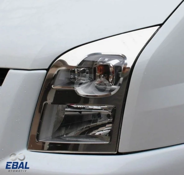 Ford Transit Uyumlu Krom Far Çerçevesi 2 Parça 2006-2014 Paslanmaz Çelik - 3