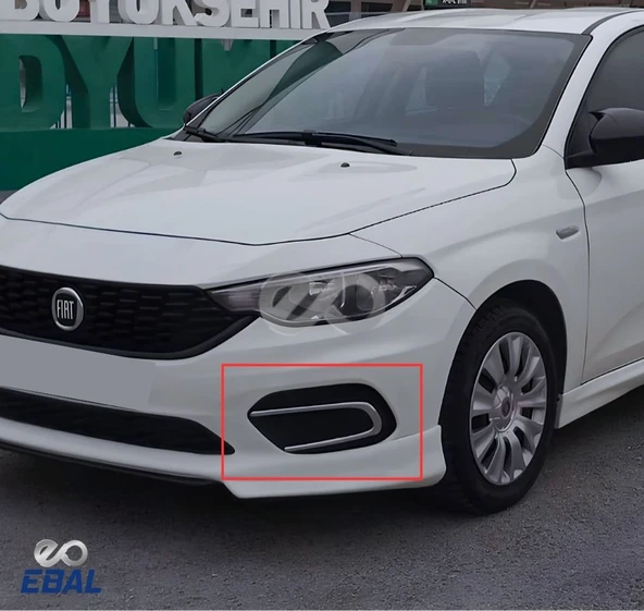 Fiat Egea Krom Sis Farı Çerçevesi 2015-2019 Paslanmaz Çelik - 2