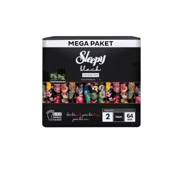 Sleepy Black Günlük Ped No2 Uzun 64 Adet - 1