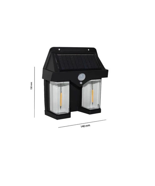 20W Sensörlü Solar Aplik 3200K (Sarı Işık)