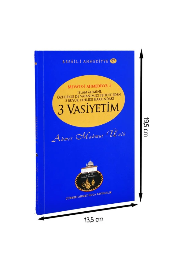 Cübbeli Ahmed Hoca Üç Vasiyetim Kitabı-1190