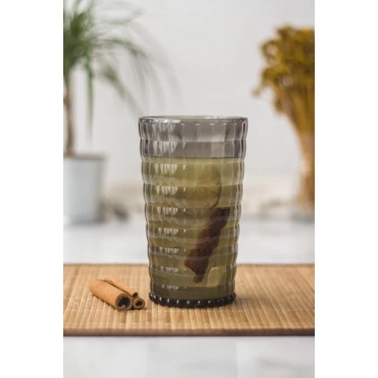 Akrilik Füme Tekli Uzun Bardak & Su Meşrubat Bardağı 750 ml ( Büyük Boy & Cam Değildir )