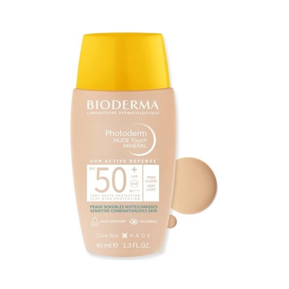 Bioderma Photoderm Nude Very Light SPF50+ Renkli Güneş Koruyucu  Krem 40 ml