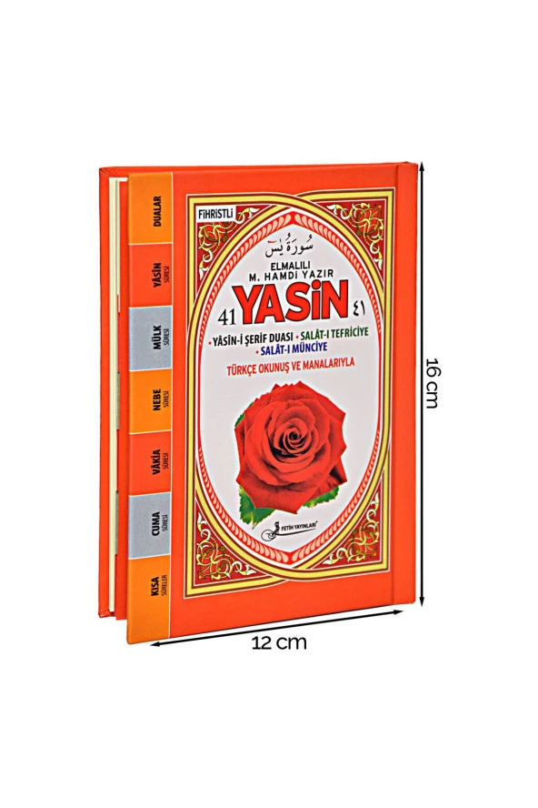 Yasini Şerif Kitabı - Çanta Boy - 128 Sayfa - Ciltli - Pembe Renk - Fetih Yayınları - Mevlid Hediyeliği