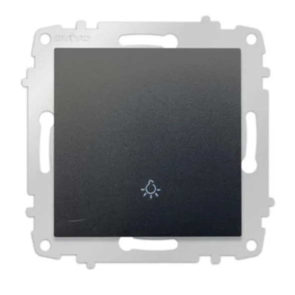 Ovivo Quantum Siyah ZİL Anahtarı LİGHT (Kapı 0tomatiği) Çerçeve Hariçtir.