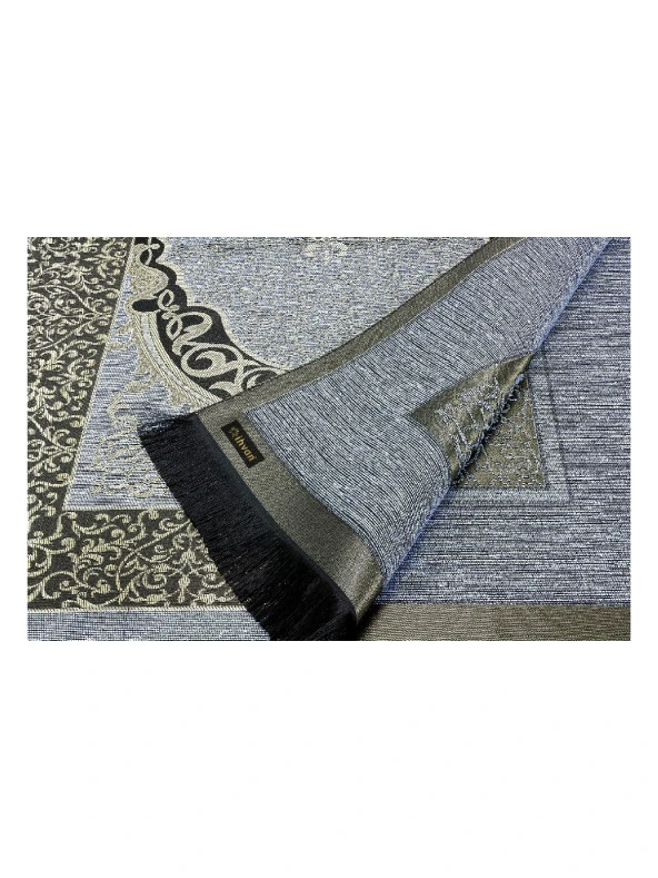 Ekonomik Osmanlı Tafta Seccade - 0150 - Mavi - Resim 3