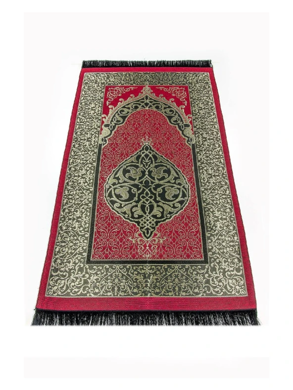 Ekonomik Osmanlı Tafta Seccade - 0150 - Bordo