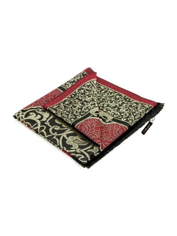 Ekonomik Osmanlı Tafta Seccade - 0150 - Bordo - Resim 2