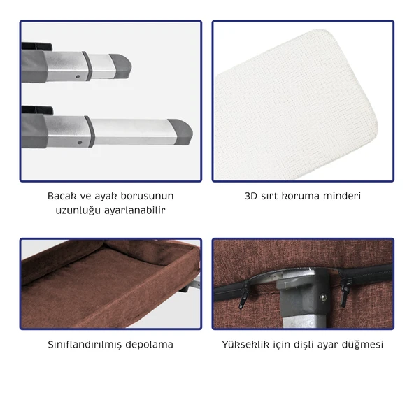 Baby Storch - Sallanabilir Anne Yanı Portatif Beşik - Yükseklik Ayarlı, Cibinlik ve Tekerlekli - 11