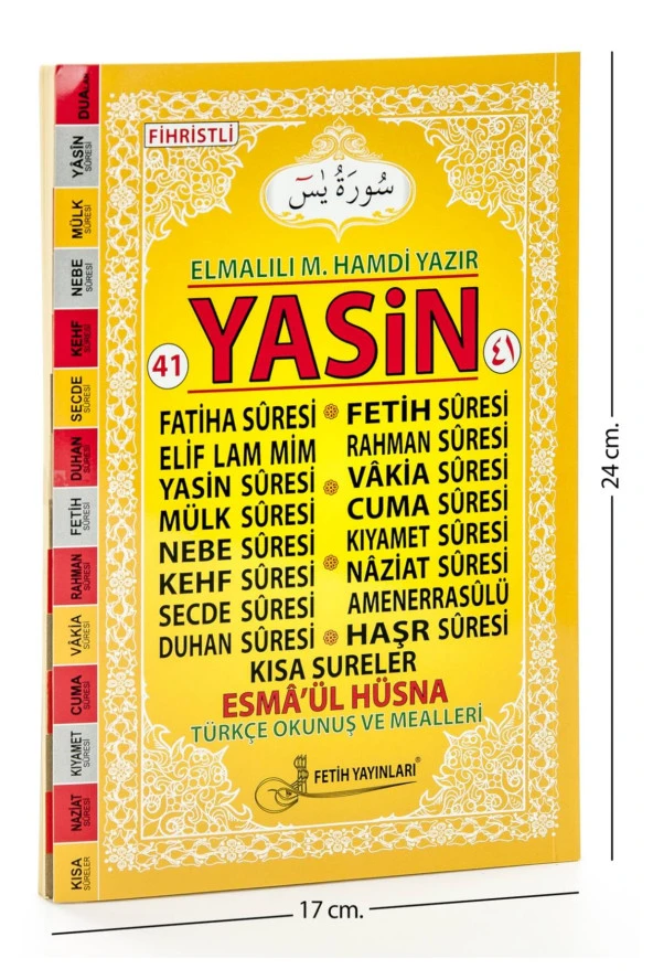 41 Yasin Kitabı - Orta Boy - 128 Sayfa - Fetih Yayınları - Mevlid Hediyeliği