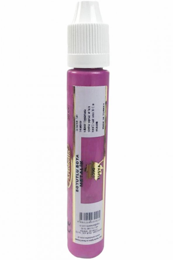Artebella Metalik Boyutlu Boya 309030 Fuşya 30 ml - 2