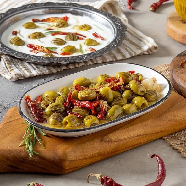 Grill Izgara Zeytin 1400 gr Tabak - Resim 2