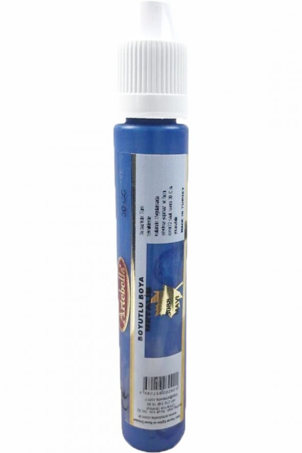 Artebella Metalik Boyutlu Boya 308830 Mavi 30 ml - 2