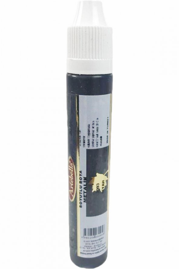 Artebella Metalik Boyutlu Boya 309330 Siyah 30 ml - 2