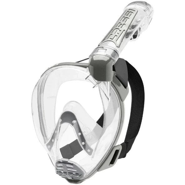 Cressi Duke M-L Beden Tam Yüz Maske Şeffaf-Gümüş - 7