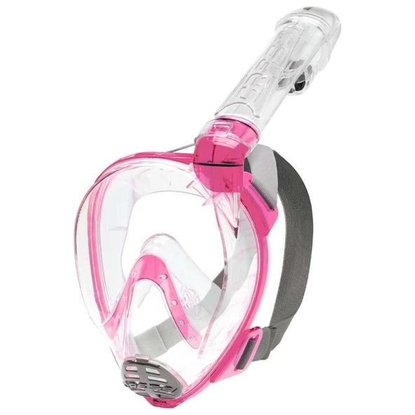 Cressi Baron Çocuk Tam Yüz Maske Şeffaf-Pembe
