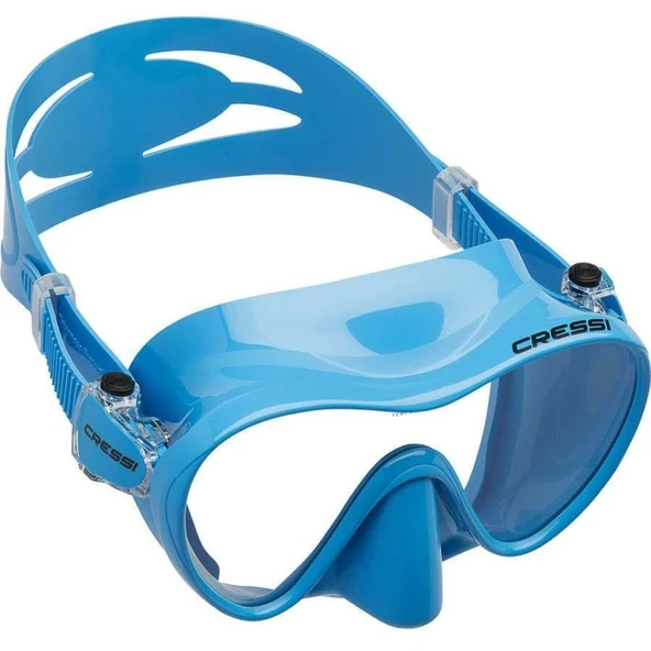 Cressi F1 Frameless Yetişkin Dalış Maskesi Mavi - 9