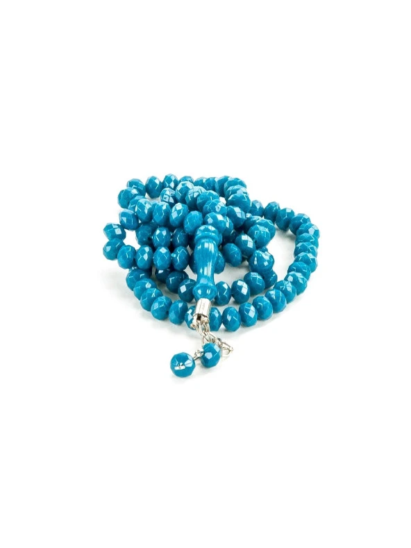 Kristal Görünümlü 99' lu Tesbih Mevlüt Hac Umre Hediyelik 10 adet Petrol - Resim 3