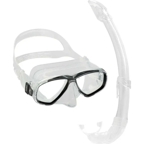 Cressi Perla-Mexico Maske Şnorkel Seti Şeffaf- Siyah - 5