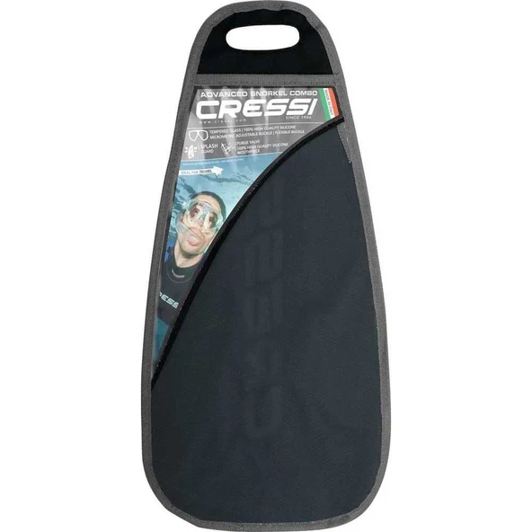Cressi Ocean-Gamma Yetişkin Maske Şnorkel Seti Siyah - 4