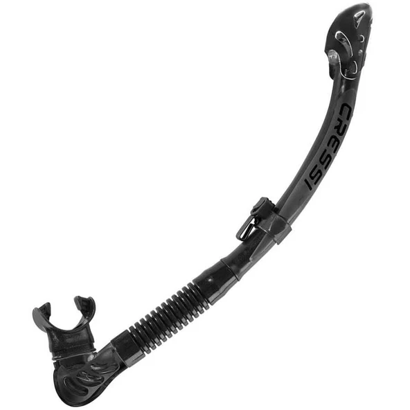 Cressi Alpha Ultra Dry Yetişkin Şnorkel BLACK-BLACK-SILVER