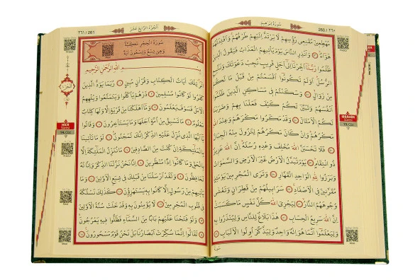 Anneler Günü Hediyesi Kadife Kaplı Kuranı Kerim - Sade Arapça - Cami Boy - Yeşil - Resim 6