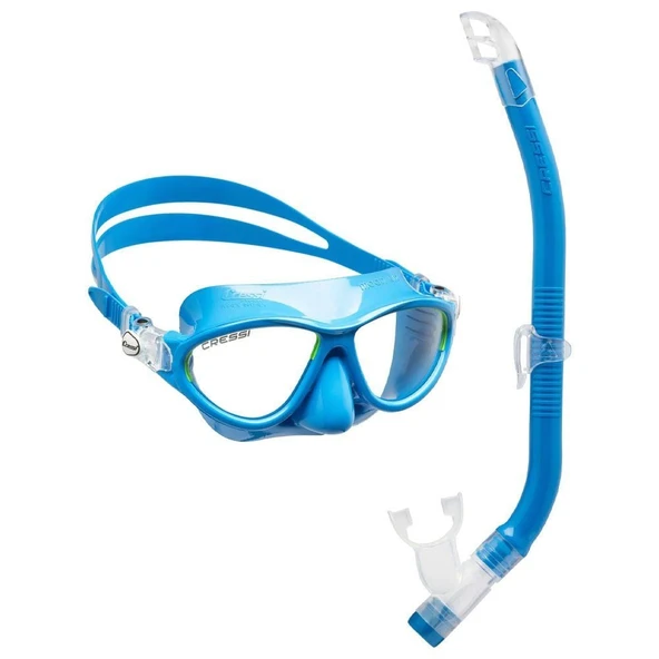Cressi Moon-Top Çocuk Maske Şnorkel Seti Yeşil - Resim 4