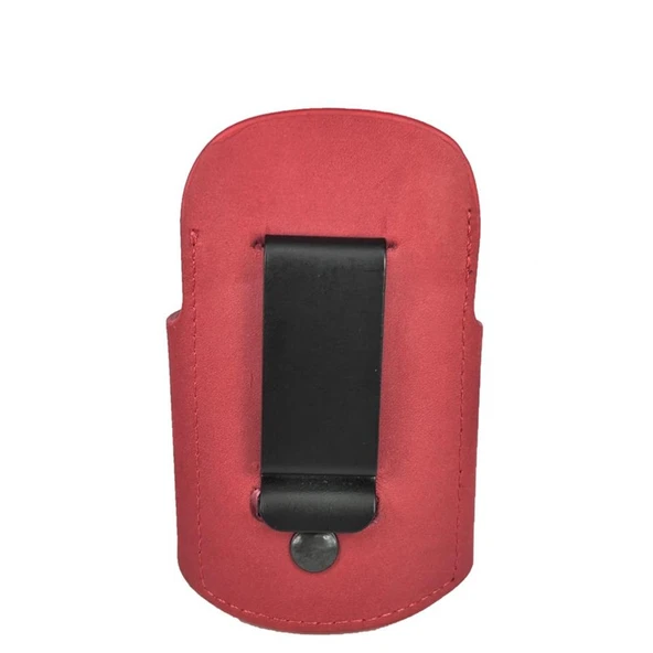 Hakiki Deri Stetoskop Tutucu Organizer Holder Kırmızı - Resim 5