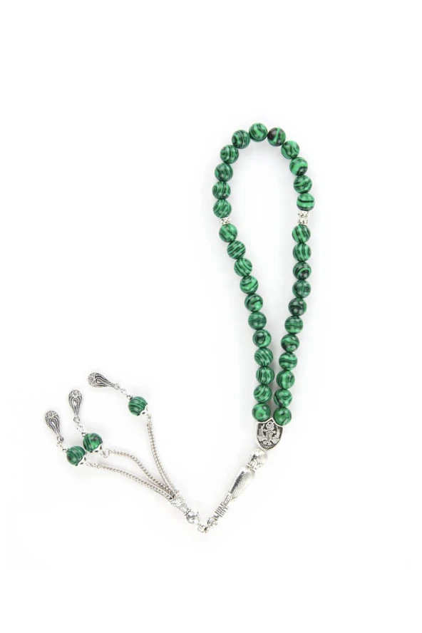 Malakit Ceyt Taşı 33'lü Tesbih - Resim 3