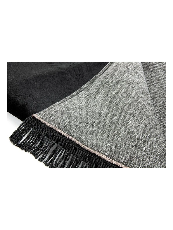 Çeyizlik Kutulu Astarlı Süngerli Hediyelik Kalın Kadife Seccade Siyah - Resim 5