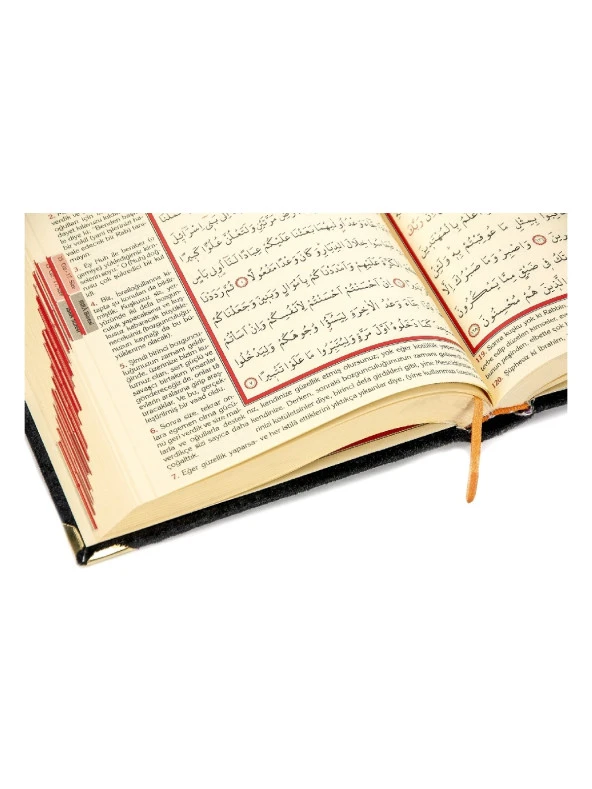 Kuranı Kerim - Kadife Kaplı - İsme Özel Plakalı - Mealli  - Orta Boy - Siyah - Resim 3