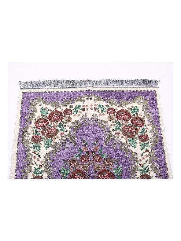 Lüks Gülce Şönil Seccade - 0260 - Lila Renk - Resim 3