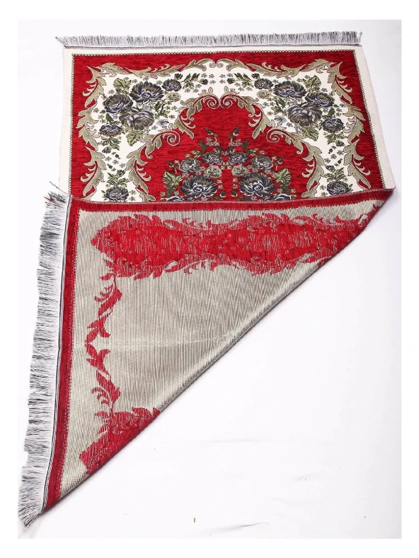 Lüks Gülce Şönil Seccade - 0260 - Bordo Renk - Resim 2